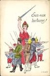 Vintage Postcards Militaria Known with the barbarians