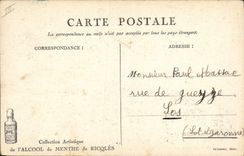 Vintage Postcard Militaria Medicinal mint spirit of Ricqles