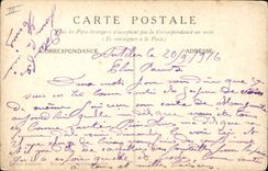 CPA Militaria Femme Patience et courage 