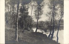 Vintage Postcard Living rooms of Paris Lucien Griveau Green clearing