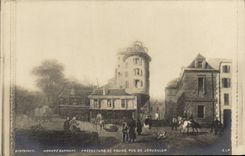 Vintage Postcard Hondre Barmont Police headquarter Street of Jerusalem
