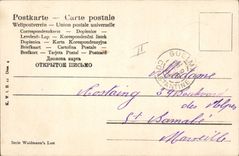 Vintage Postcard Fantaisie Illustrator Stag Drives out Hinds