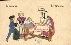 Vintage Postcard Fantasy Lorraine Illustrator the quiche