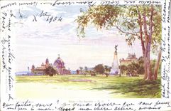Vintage Postcard Fantasy Nice Illustrator the public garden