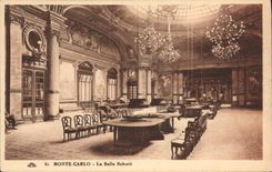 Vintage Postcard Monte Carlo Casino the room Schmit