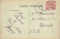 Vintage Postcard Monte Carlo Casino a gaming room of the casino Green Living room Caster