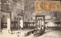 Vintage Postcard Monte Carlo Casino the casino Gaming room