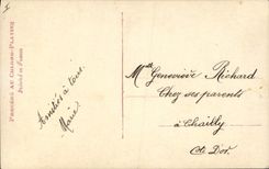 Vintage Postcard Woman the wolf and the lamb