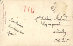 CPA Femme Le loup et l'agneau 