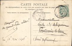 Vintage Postcard With the Norman Country With the pasture Sheep