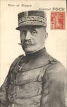 Vintage Postcard Militaria General Foch Lives France