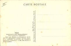 CPA Militaria General Foch Marechal 