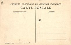 CPA Militaria Femme Secours National 