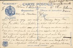 Vintage Postcard Militaria a taube passes Dubonnet Vin Cinchona