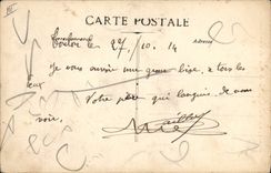 Vintage Postcard Militaria Adieu I clink glasses only with my brother