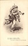 Vintage Postcard Militaria Va bugle awakes awakes