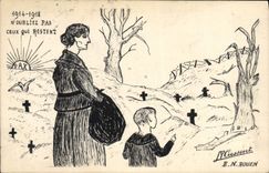 Vintage Postcard Militaria 1914 1918 do not forget those which remain