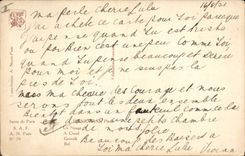 Vintage Postcard Living room of Paris Dienjouras a cloud