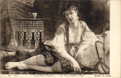 Vintage Postcard Deloble Fissa Woman of Algiers museum of Dijon