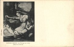 CPA Raphael Sanzio La vierge au voile Musee du Louvre 