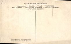 Vintage Postcard Mrs. Vigee Lebrun the queen Marie Antoinette and her children Museum of Versailles