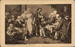 CPA L'accordee de village Greuze 