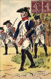 Vintage Postcard Fantaisie Illustrator French Army 1st Empire Infantry with line as Riflemen has Iena 1806