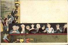 Vintage Postcard Fantasy Illustrator Theater