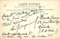 Vintage Postcard Boulogne Casino on sea Lions