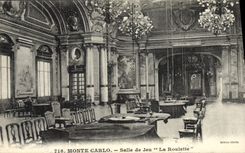 CPA Casino Monte Carlo Salle de jeu La roulette 