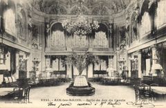 Vintage Postcard Aix Casino the Baths Gaming room of the Circle