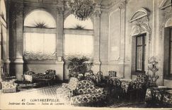 Vintage Postcard Interior of the Casino Living room of Contrexeville reading