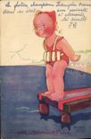 Vintage Postcard Fantasy Illustrator Children Beatrice Mallet One two and