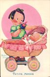 Vintage Postcard Fantasy Illustrator Children Beatrice Mallet Small mom