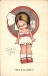Vintage Postcard Fantaisie Illustrator Children Beatrice Mallet Nothing has to put to me