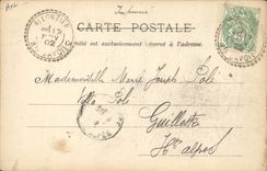 Vintage Postcard Circus Barnum and Bailey Vue has flight of bird of quotes tents