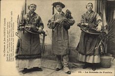 CPA Folklore La bourree de Fonfrin
