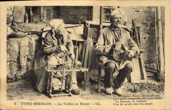 CPA Folklore Types Bressans La veillee en Bresse