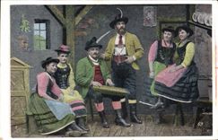 Vintage Postcard Italy Folklore