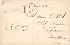 Postal Folclore Auvernia en marcha para la fiesta