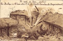 CPA Militaria Tranchees 