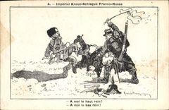CPA Militaria Imperial Knout Schiaque Franco Russe 