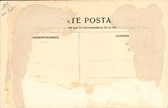 Postal Folclore en País Vasco en la Landas Viejo Landaise fugaz a la rueda