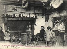 Vintage Postcard Interior Folklore in the Moors Beef animals SIGNAL