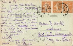 Vintage Postcard Folklore Old women from the Landes which chats while slipping by has the stopper rod