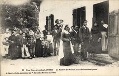 Vintage Postcard Folklore a wedding in the Moors the host introducing the husbands Marriage