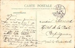 CPA Folklore Soir de noce dans Les landes La Rose mariage TOP