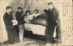 CPA Folklore Soir de noce dans Les landes La Rose mariage TOP