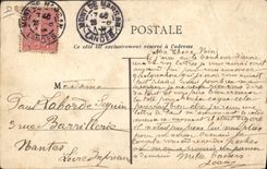 CPA Folklore Soir de noce dans Les landes La Rose mariage TOP