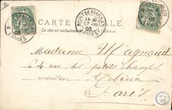 CPA Folklore Echassier surveillant l'allaitement des agneaux Moutons